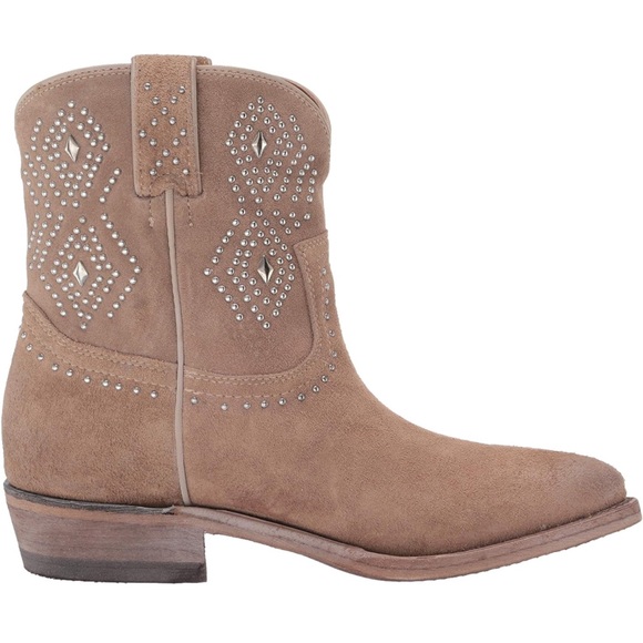 Frye Billy Stud Suede Short Boot Size 5.5 - Picture 2 of 7
